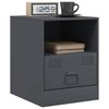 vidaXL Tables de chevet 2 pcs anthracite 34,5x39x44 cm acier