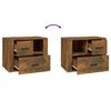 vidaXL Table de chevet Ch&ecirc;ne fum&eacute; 60x36x45 cm Bois d'ing&eacute;nierie