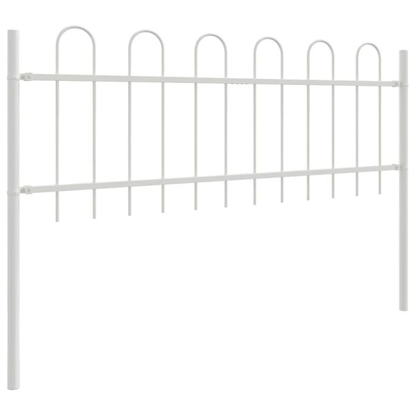 vidaXL Cl&ocirc;ture de jardin 6 pcs Blanc 10,2 x 0,6 m