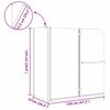 vidaXL Enceinte de Douche Pliable en Deux Transparent Fonc&eacute;