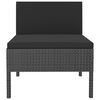 vidaXL Chaises de jardin lot de 3 avec coussins R&eacute;sine tress&eacute;e Noir