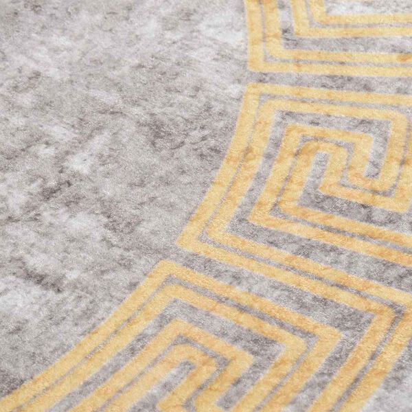 vidaXL Tapis lavable &phi;120 cm gris