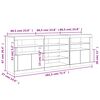 vidaXL Buffet avec lumi&egrave;res LED ch&ecirc;ne fum&eacute; 181,5x37x67 cm
