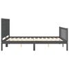 vidaXL Cadre de lit sans matelas gris bois de pin massif