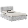 vidaXL Cadre de lit Gris b&eacute;ton 140 x 190 cm Bois d'ing&eacute;nierie