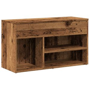 vidaXL Banc &agrave; chaussures vieux bois 80x30x45 cm bois d'ing&eacute;nierie