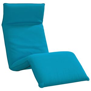 vidaXL Transat pliant bleu clair 175 x 54 x 8,5 cm tissu Oxford