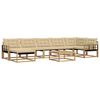 vidaXL Ensemble de canap&eacute;s d'ext&eacute;rieur 8 pc Blanc et Beige