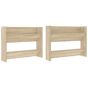 vidaXL Armoires &agrave; chaussures murales 2 pcs Ch&ecirc;ne Sonoma 80x18x60 cm