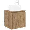 vidaXL Vanit&eacute; de lavabo mural Ch&ecirc;ne artisanal 49,5 x 44,5 x 66 cm