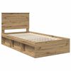 vidaXL Cadre de lit Ch&ecirc;ne artisan 100 x 200 cm Bois de pin massif