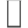 vidaXL Pieds de table de bar en U 2 pi&egrave;ces Anthracite 50 x (90-91) cm Acier