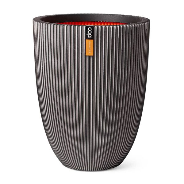 Capi Vase &eacute;l&eacute;gant Groove 46x58 cm Anthracite