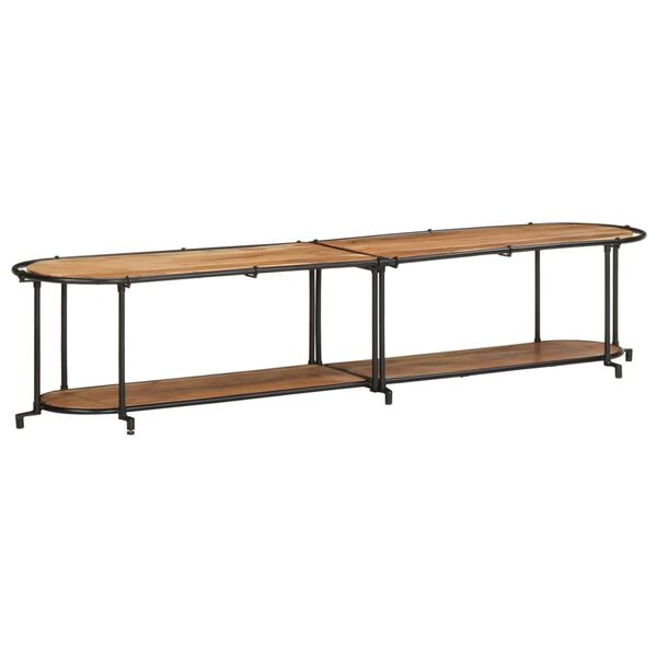 vidaXL Meuble TV 200x42x40 cm bois d'acacia massif