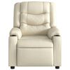 vidaXL Fauteuil inclinable &eacute;lectrique Cr&egrave;me Similicuir