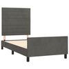vidaXL Cadre de lit sans matelas gris fonc&eacute; 80x200 cm velours