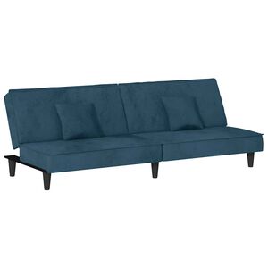 vidaXL Canap&eacute;-lit bleu velours