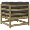 vidaXL Salon de jardin 9 pcs avec coussins bois de pin impr&eacute;gn&eacute;