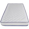 vidaXL Lit avec matelas à mémoire de forme Blanc Similicuir 90x200 cm