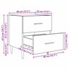 vidaXL Cabinet de chevet 2 pcs Bois ancien 40 x 35 x 47,5 cm