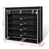 vidaXL Armoire &agrave; chaussures avec housse 115 x 28 x 110cm Tissu Noir