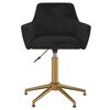 vidaXL Chaises &agrave; manger pivotantes lot de 4 Noir Velours