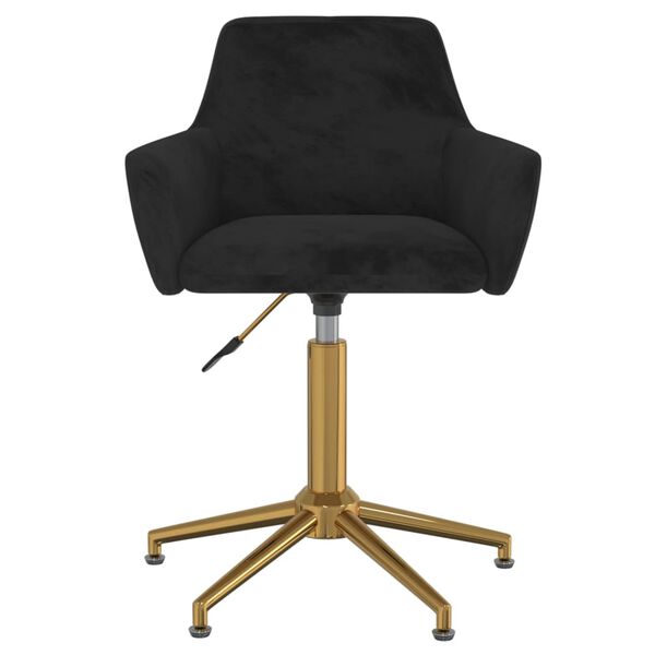 vidaXL Chaises &agrave; manger pivotantes lot de 4 Noir Velours