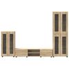 vidaXL Ensemble meuble TV avec tiroir Ch&ecirc;ne Sonoma Bois d'ing&eacute;nierie