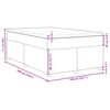 vidaXL Sommier &agrave; lattes de lit avec matelas Marron fonc&eacute; 140x190 cm