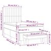 vidaXL Sommier &agrave; lattes de lit avec matelas Marron fonc&eacute; 90x200 cm