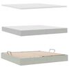 vidaXL Lit de Rangement avec matelas Gris clair 200 x 200 cm Velours