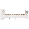 vidaXL Cadre de lit avec t&ecirc;te de lit blanc 120x190 cm bois pin massif