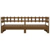 vidaXL Lit coulissant sans matelas marron miel 2x(90x190) cm