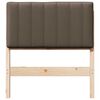 vidaXL T&ecirc;te de lit capitonn&eacute;e Marron et Taupe 75 cm Pin massif