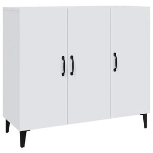 vidaXL Buffet blanc 90x34x80 cm bois d'ing&eacute;nierie