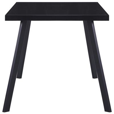 vidaXL Table à manger Noir 180x90x75 cm Verre trempé