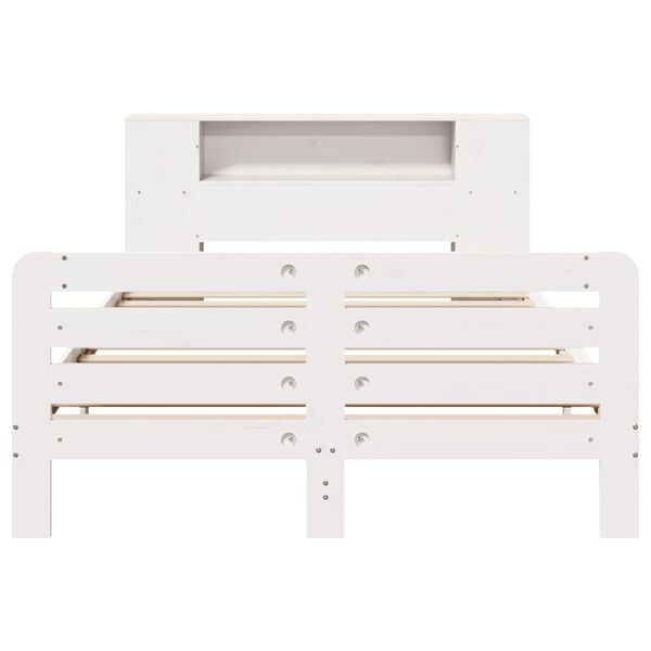 vidaXL Cadre de lit sans matelas blanc 150x200 cm bois de pin massif