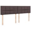 vidaXL Sommier &agrave; lattes de lit avec matelas Marron fonc&eacute; 200x200 cm
