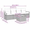 vidaXL Ensemble de Canap&eacute;s avec coussin 5 pcs Noir et Cr&egrave;me polyrotin
