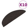 vidaXL Tapis d'escalier auto-adh&eacute;sifs 10 pcs noir 56x17x3 cm
