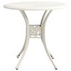 vidaXL Table de jardin Blanc 78x78x72 cm Aluminium coul&eacute;