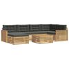 vidaXL Ensemble de canap&eacute;s d'ext&eacute;rieur 7 pc Blanc et anthracite