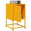 vidaXL Tables de chevet 2 pcs jaune moutarde 36x39x60,5 cm acier