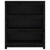 vidaXL Biblioth&egrave;que Noir 80x35x97 cm Bois de pin massif