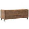 vidaXL Canap&eacute; &agrave; 3 places Rev&ecirc;tement en tissu Marron Aspect de daim