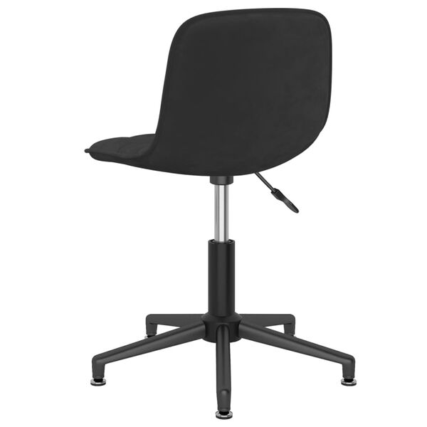 vidaXL Chaise pivotante de bureau Noir Velours