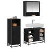 vidaXL Ensemble de mobilier de salle de bain 3 pcs Ch&ecirc;ne noir
