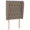 vidaXL Sommier &agrave; lattes de lit avec matelas Taupe 80x200 cm Tissu