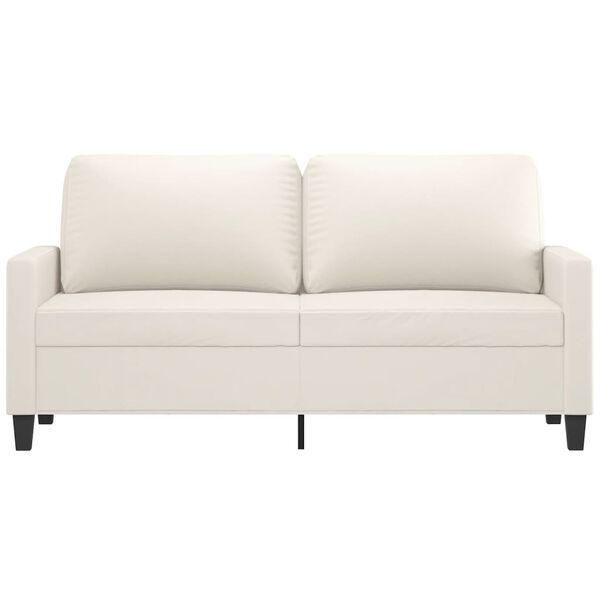 vidaXL Canap&eacute; &agrave; 2 places Cr&egrave;me 140 cm Similicuir