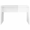 vidaXL Ensemble de coiffeuse Blanc brillant 96x40x142 cm